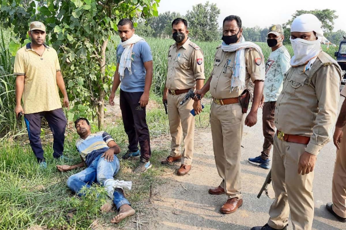 police arrested a wanted badmash in encounter in Muzaffarnagar, he kidnapped a groom few months back