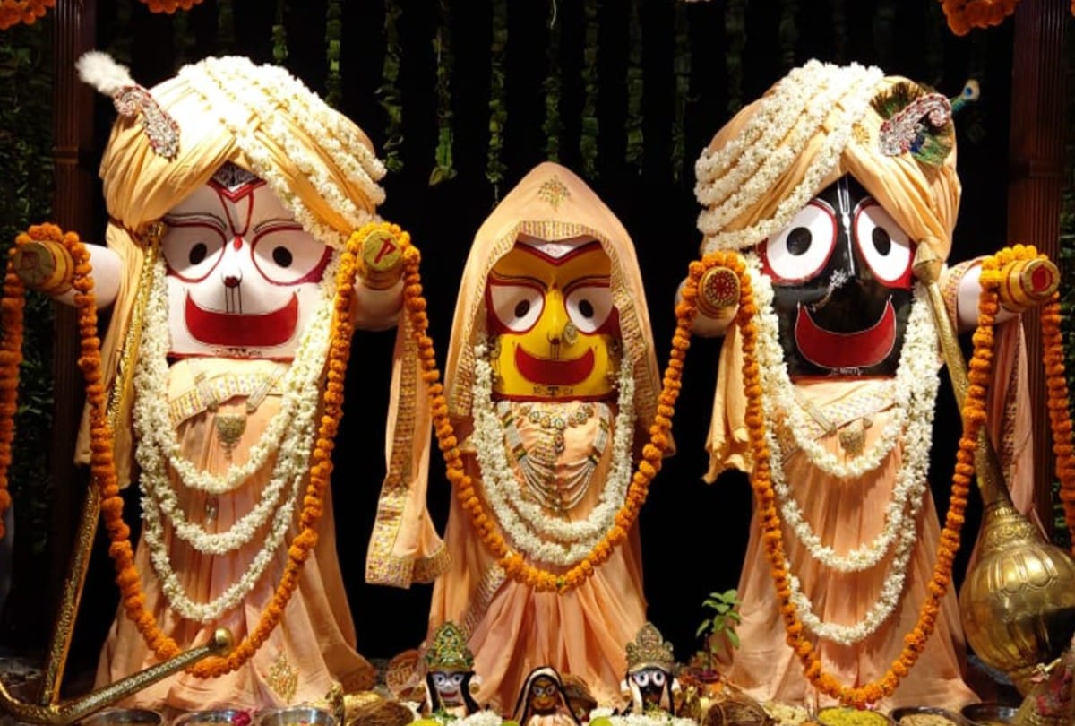 Jagannath Rathyatra in temple campus on today in Agra