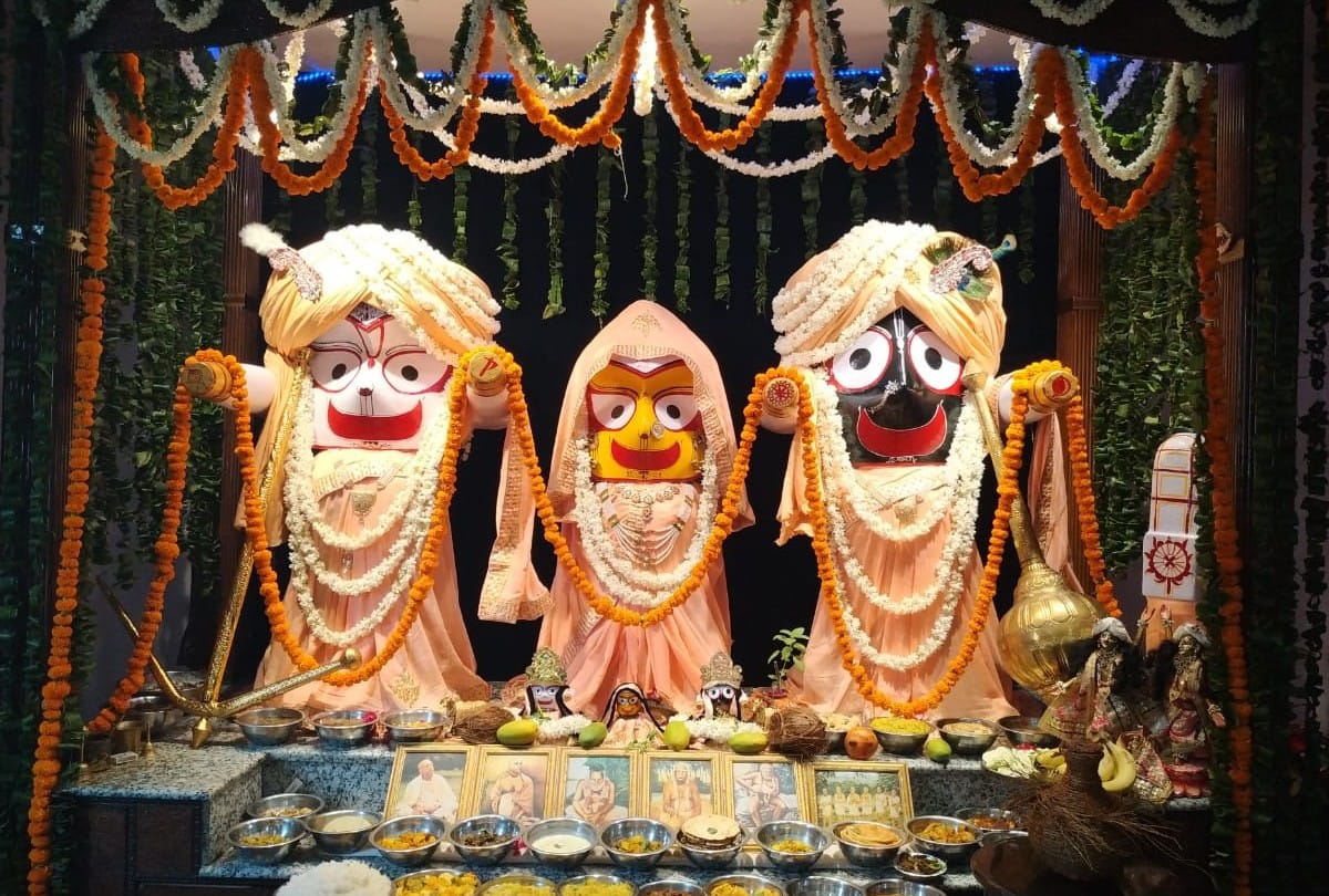 Jagannath Rathyatra in temple campus on today in Agra
