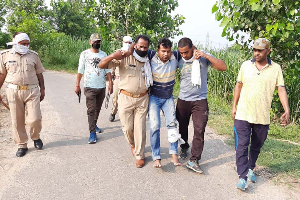 police arrested a wanted badmash in encounter in Muzaffarnagar, he kidnapped a groom few months back