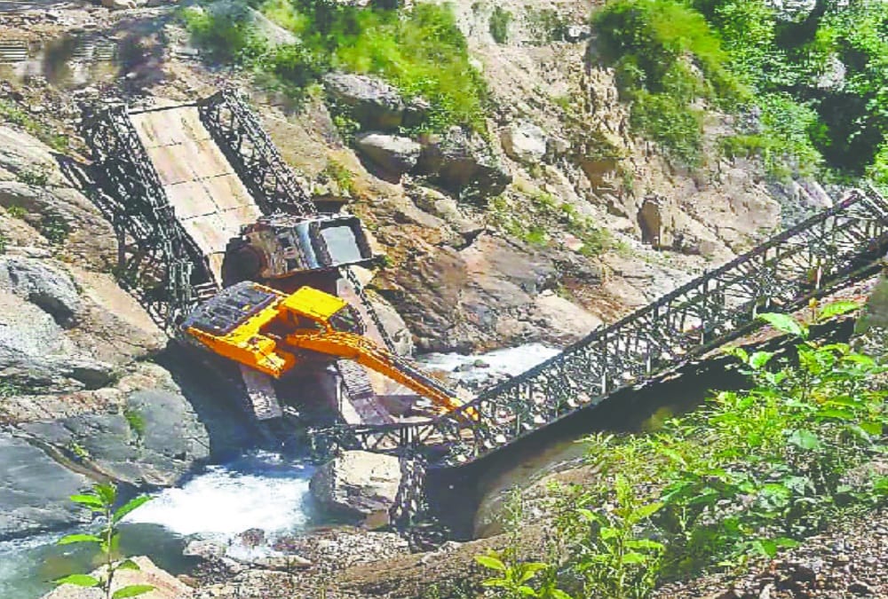 Bridge broken on Road Which connects india to china, See Horrific Visuals