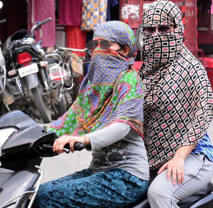 People are suffering from humid heat