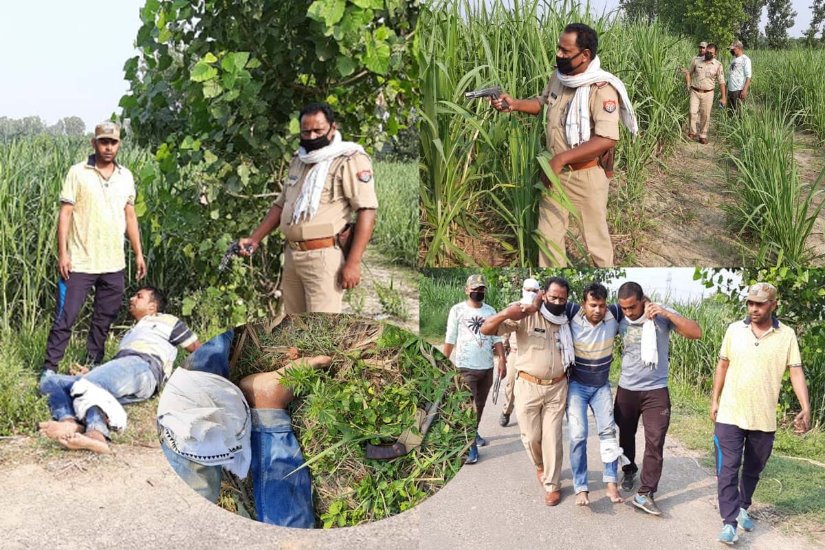 police arrested a wanted badmash in encounter in Muzaffarnagar, he kidnapped a groom few months back
