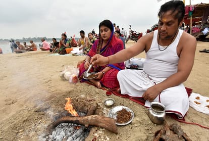 pooja recitration in homes eclipse dip at the confluence