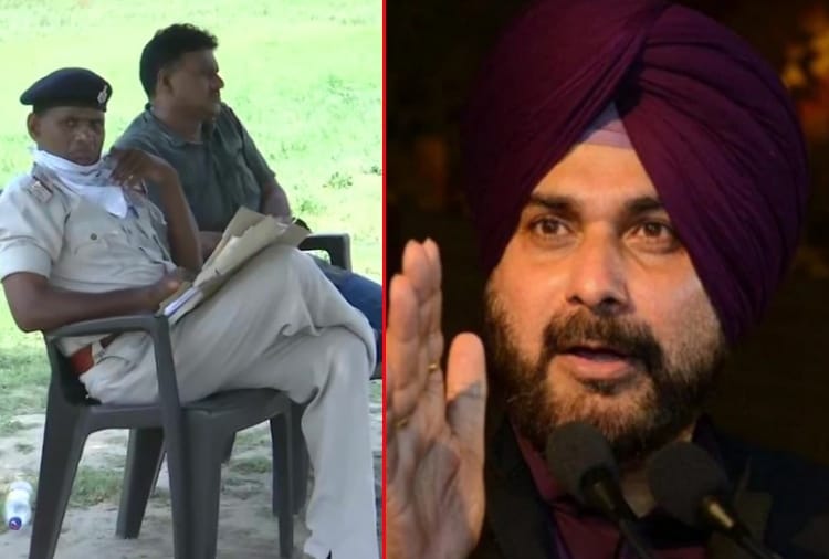 Bihar police sitting outside MLA Navjot Singh Sidhu's residence in Amritsar