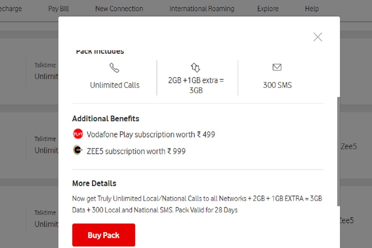 vodafone idea data plan 149