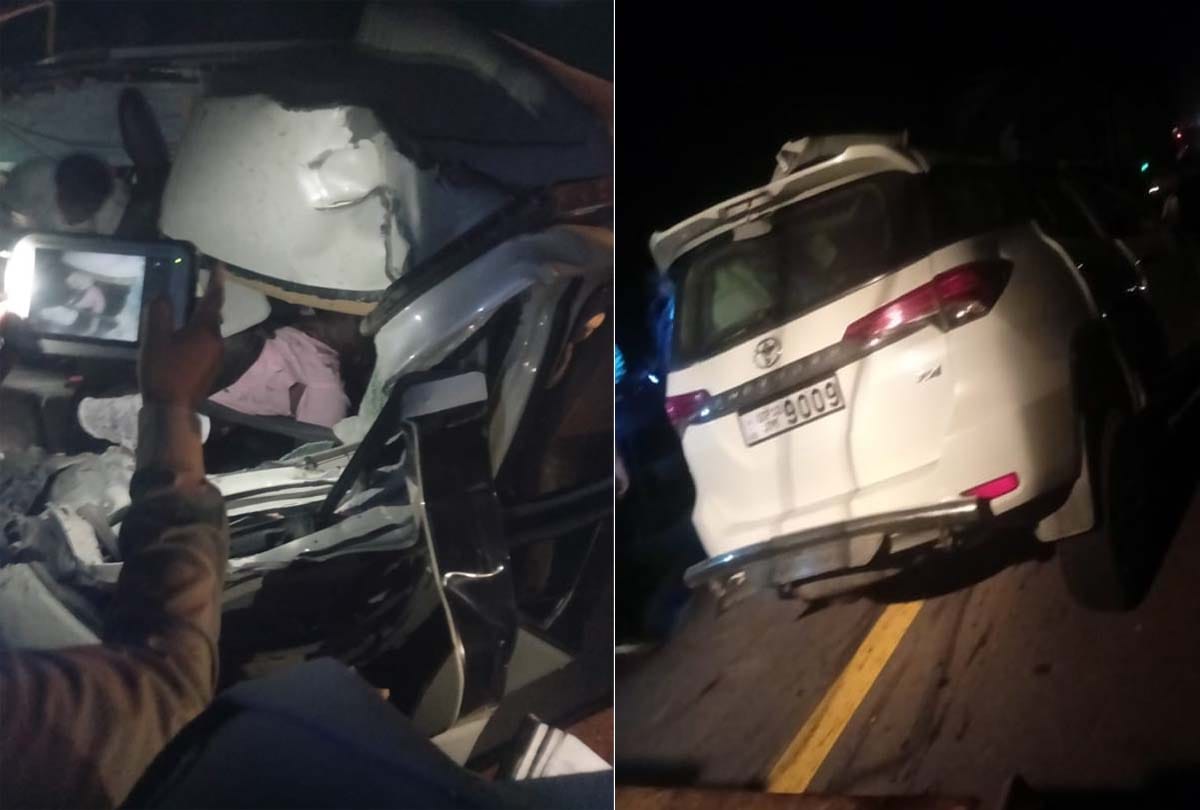 accident on Agra-Lucknow Expressway, one died and two injured