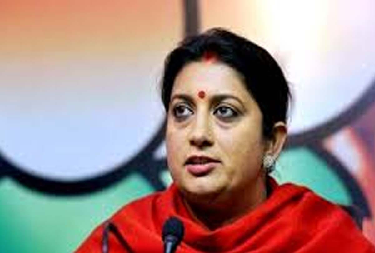 Union Minister Smriti Irani lashed out at Congressmen