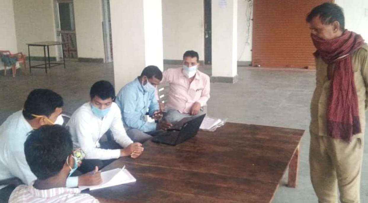 corona testing of roadwage workers in banda