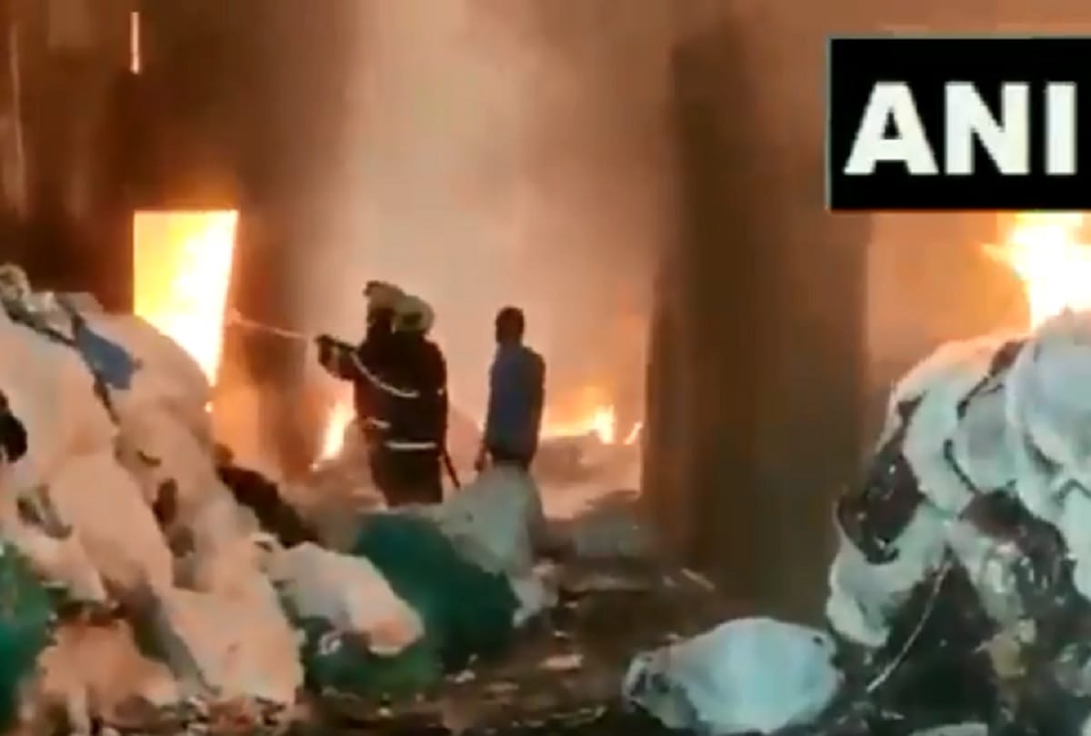 Level-3 fire breaks out at a scrap godown in Mandala on Mankhurd-Ghatkopar Link Road Mumbai