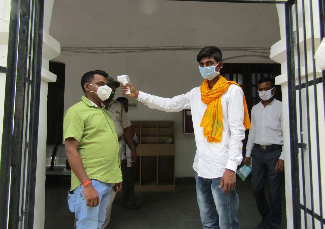 Thermal screening of DM office attendants