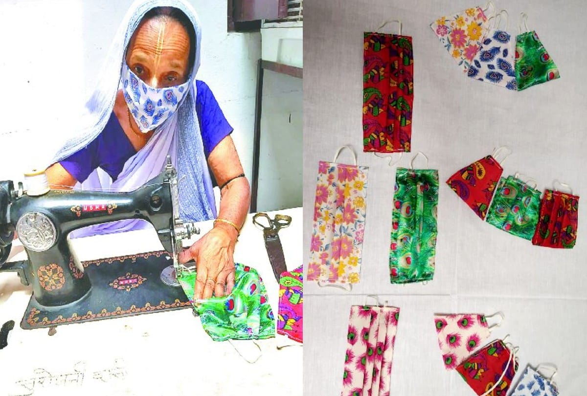 vrindavan widows making face masks on krishna theme to prevent coronavirus