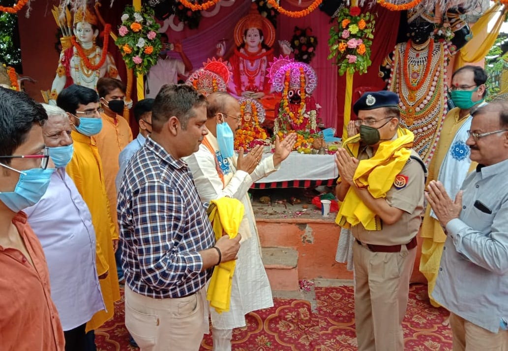 Devotees made Lord Jagannath a symbolic orbit of the four directions in the temple itself