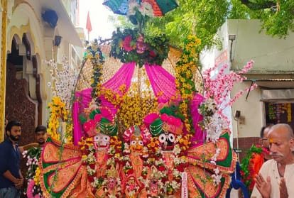 Devotees made Lord Jagannath a symbolic orbit of the four directions in the temple itself
