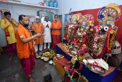 Devotees made Lord Jagannath a symbolic orbit of the four directions in the temple itself