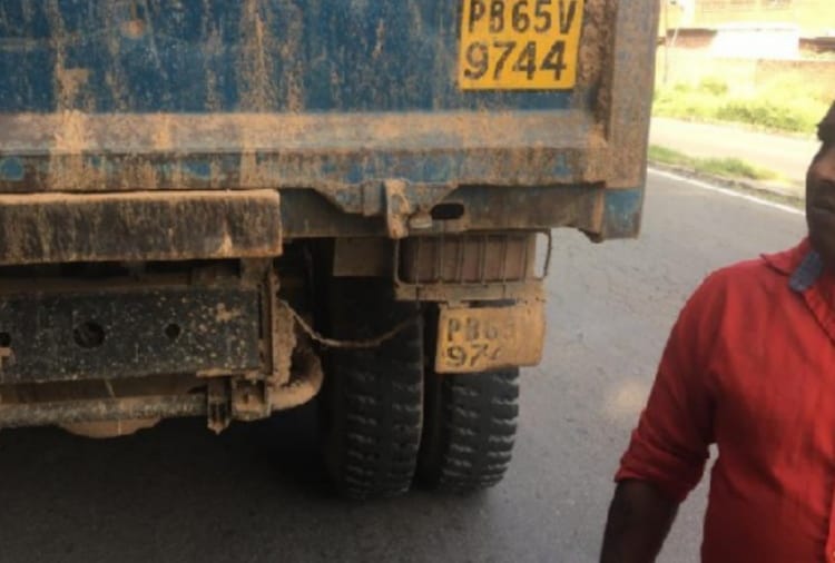 Truck Crushed Man on Dividing Road at Chandigarh