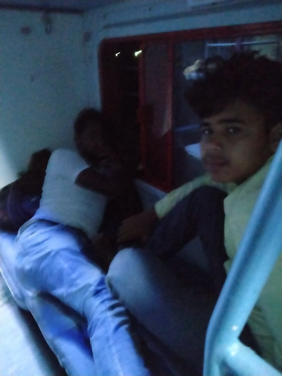 Social distancing is not following in train