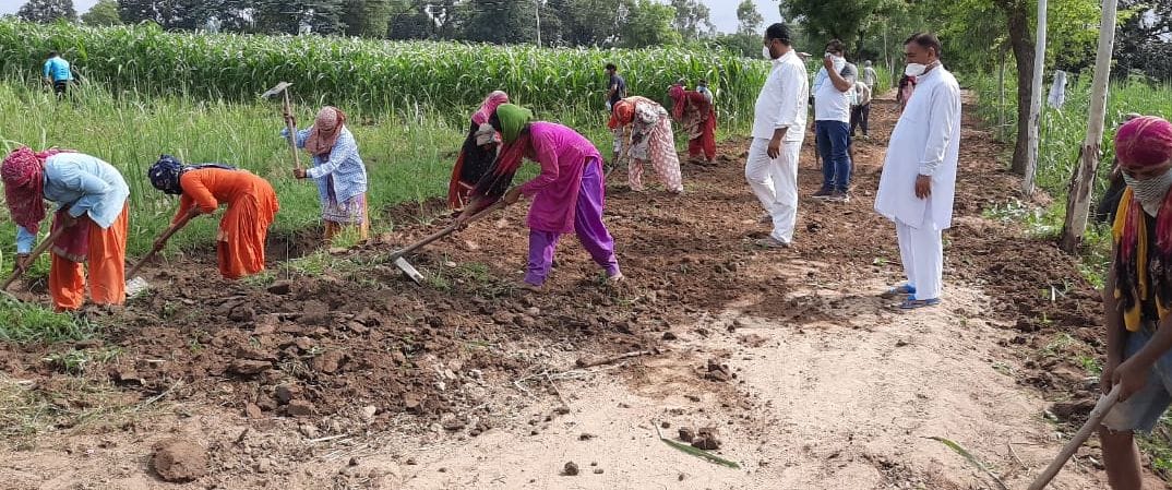 Work started under MNREGA in Chhachrauli
