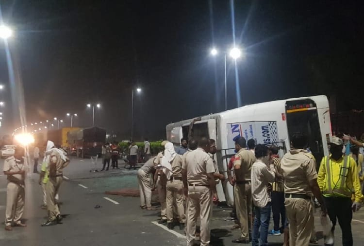Bus going from Delhi to Amritsar overturned in Panipat, 51 passengers injured