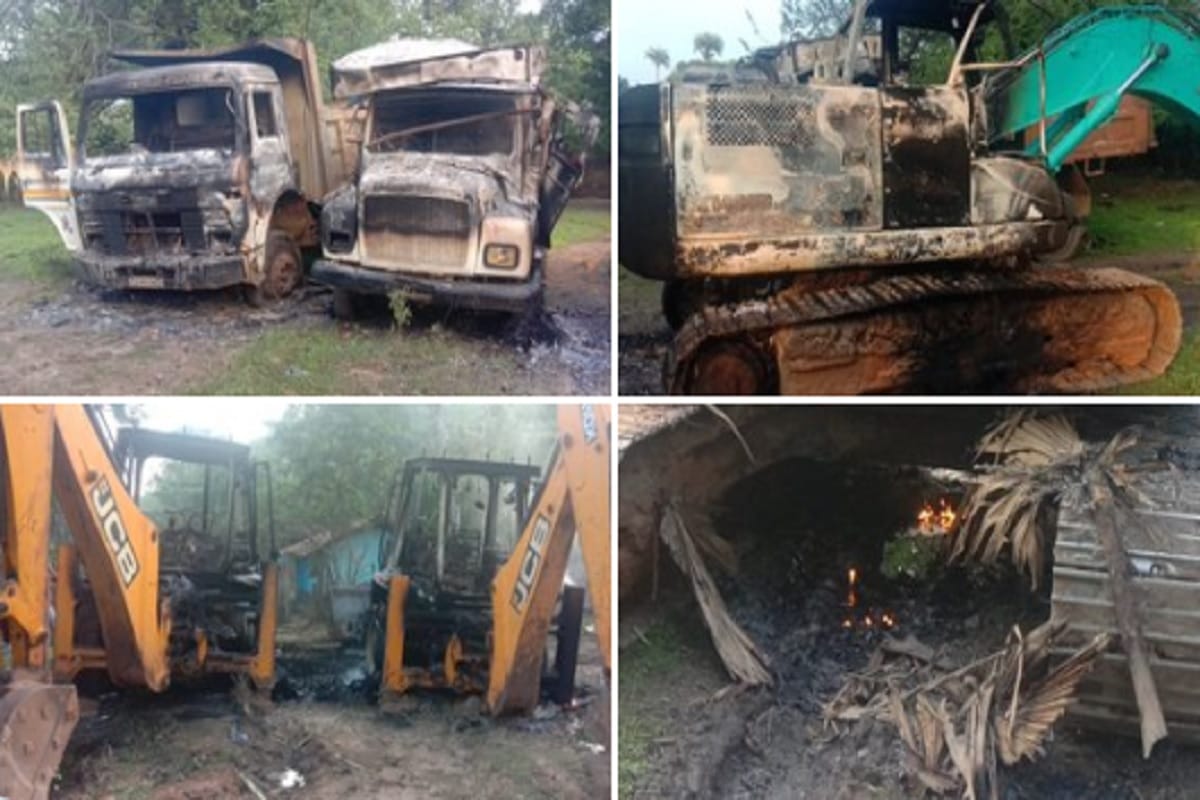 Chhattisgarh: Naxals have set ablaze 6 vehicles including 2 JCBs engaged in road construction in Kukanar area of Sukma