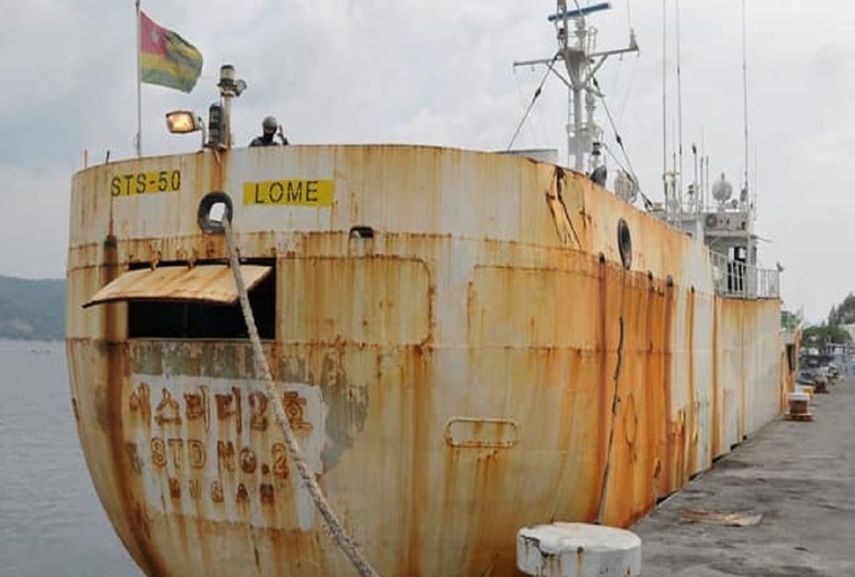 Worlds most wanted ship Andrey Dolgov or STS 50 is a illegal fishing boat