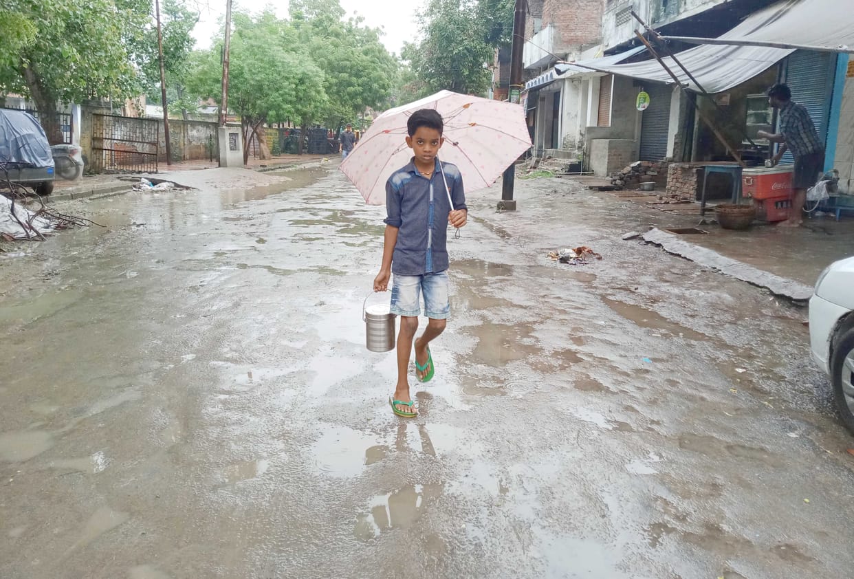 Water logging from the rain