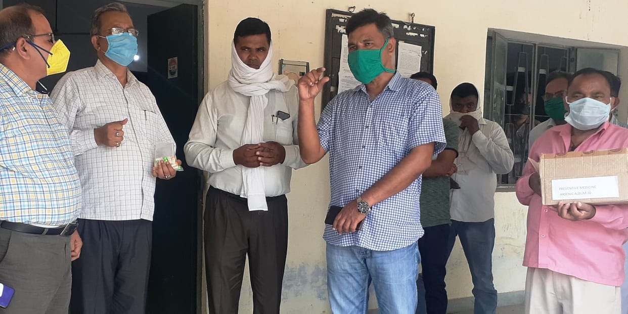 Homeopathic medicine distribution to increase immunity