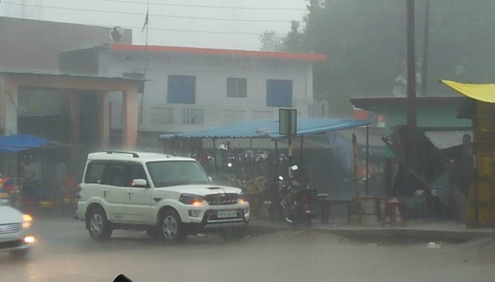clouds rmain encamped in the sky throughout the day people are suffering from the humid heat