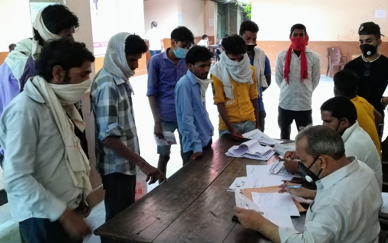 rozgar mera held in tahsheel, migrate labour found work