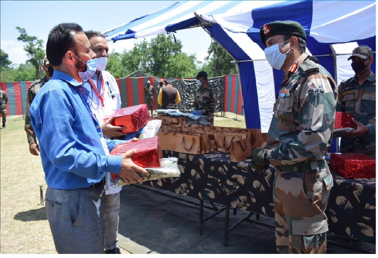 COVID 19 Awareness Camp at Frisal, Dist Kulgam by 1 Rashtriya Battalion of Indian Army