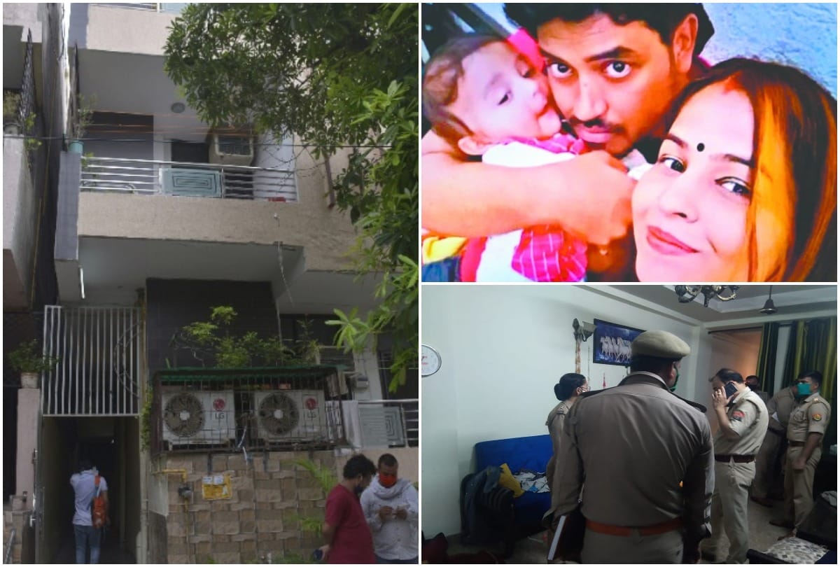 couple commit suicide in ghaziabad Mother was hanging on, child kept playing on the floor see photos