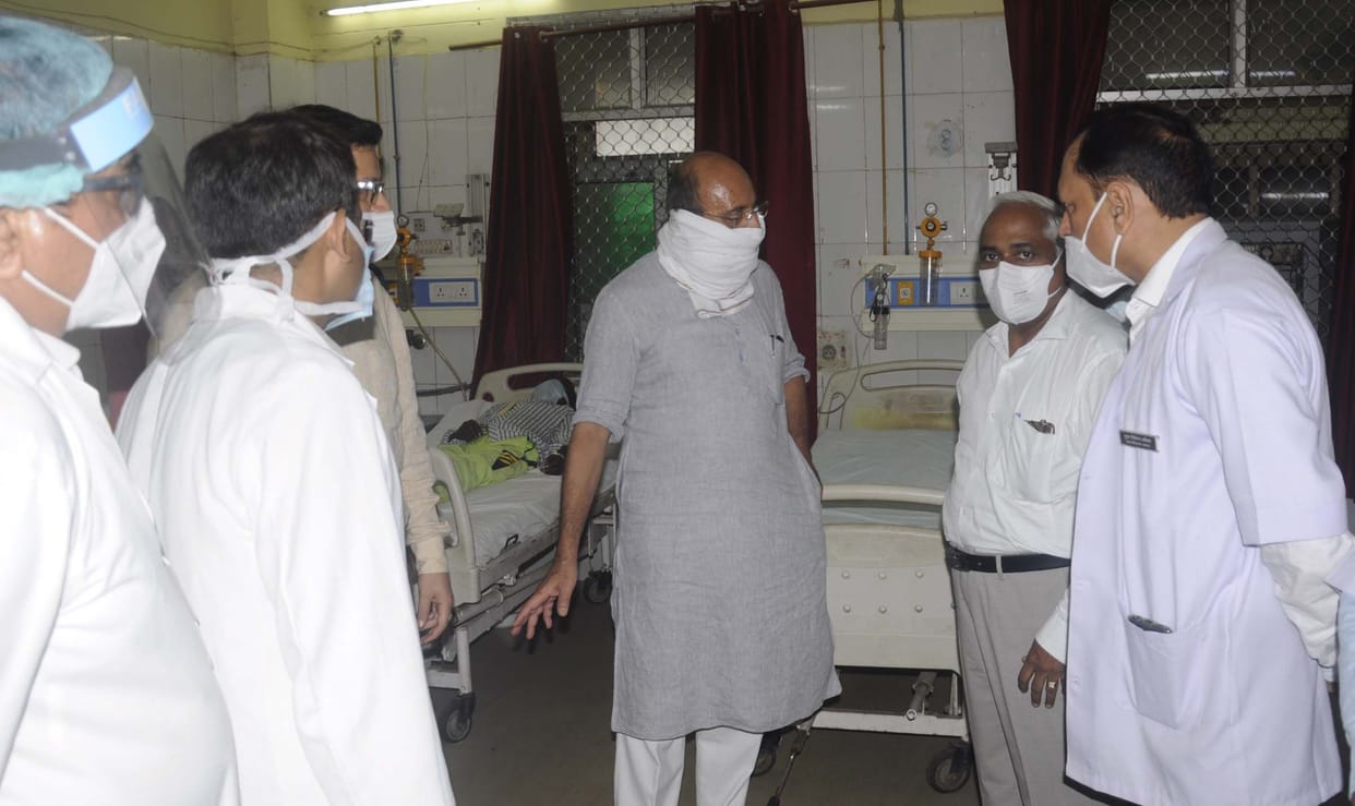 health minister reached district hospital reviewed