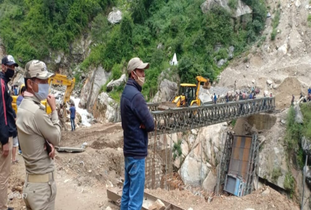 New Bridge Built again on Munsiyari Milam Road, Which connects India to China Border