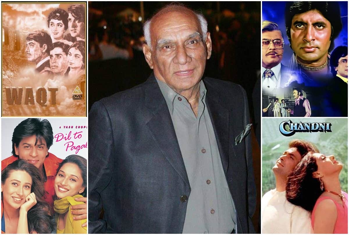 top 10 yash chopra memorable movies Waqt Dil Toh Pagal Hai Darr Trishul chandani Lamhe