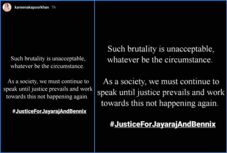 Kareena Kapoor reaction on Jayaraj & Bennix death