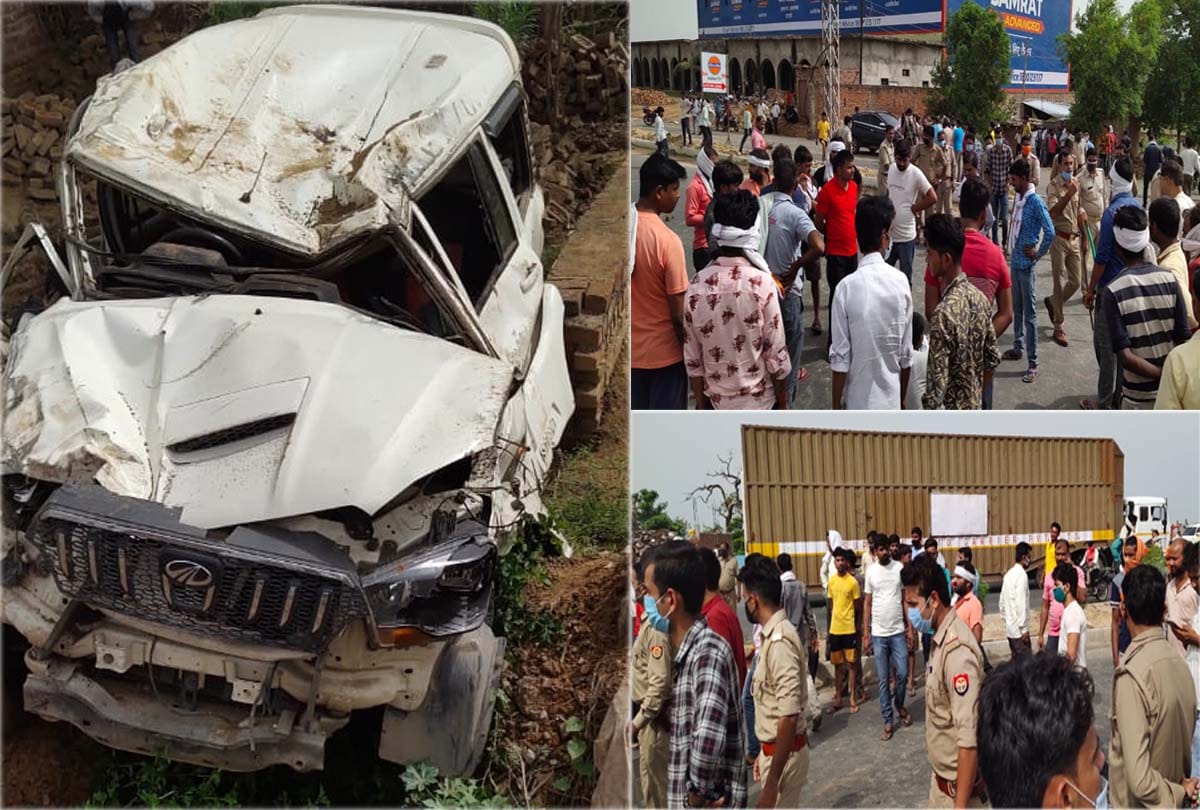 two people died in road accident in etawah up