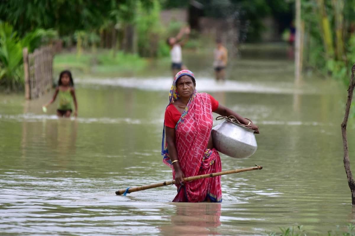 Assam flood worsens with two more people dead more than 9 lakh people hit images
