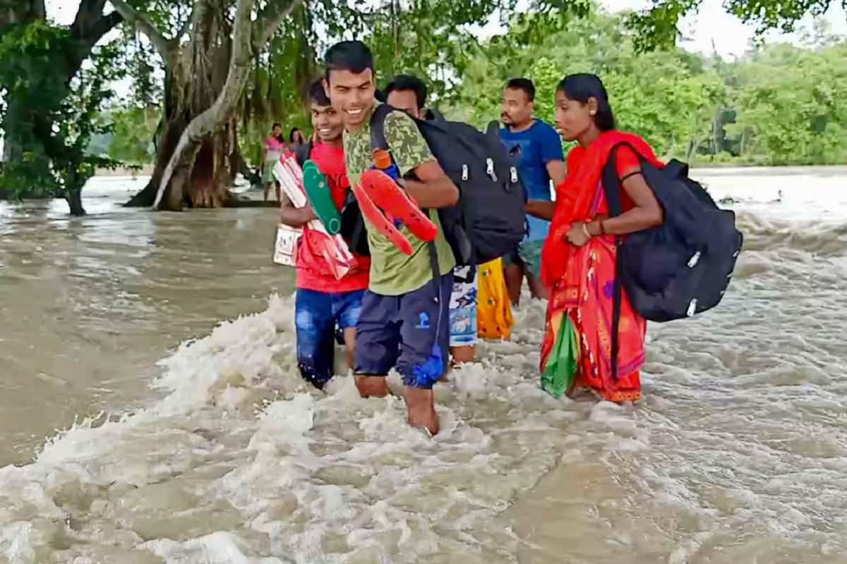 Assam flood worsens with two more people dead more than 9 lakh people hit images