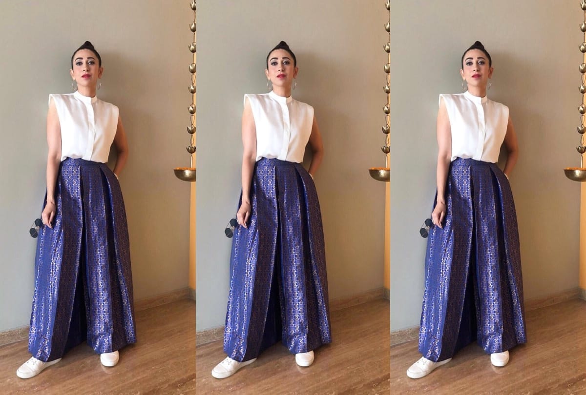 karisma kapoor look stylish in lockdown with statement shirt