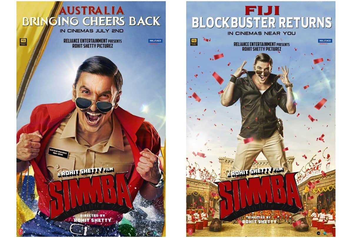 Ranveer Singh and Sara Ali Khan Starrer Film Simmba Soon Will Release in Fiji and Australia