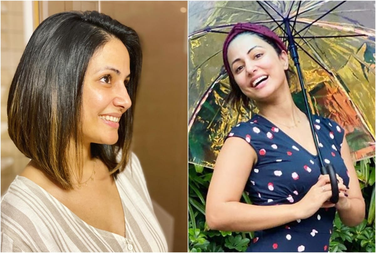 television actress hina khan enjoy rain in sassy mood see viral photos