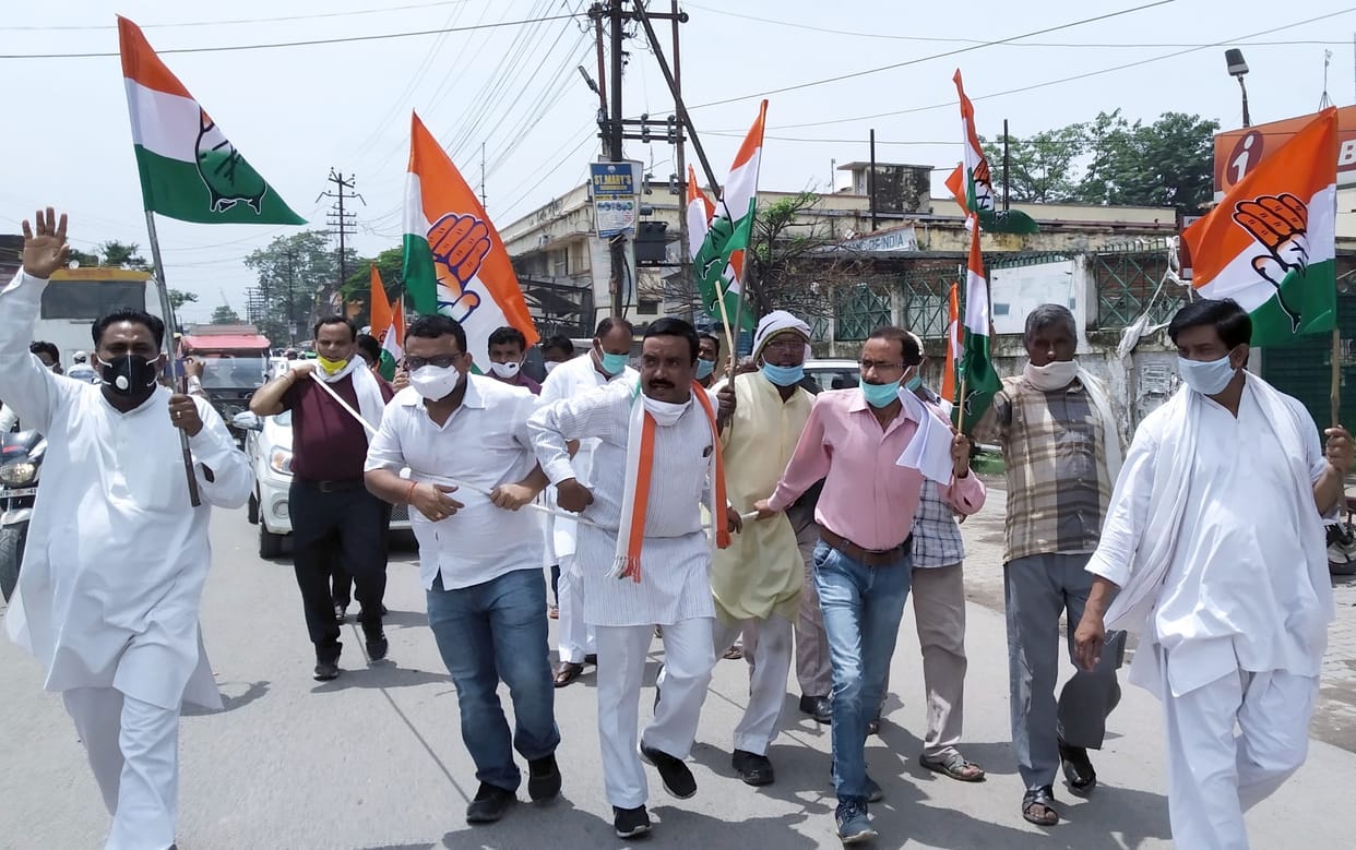 Demonstration on rising prices of diesel petrol