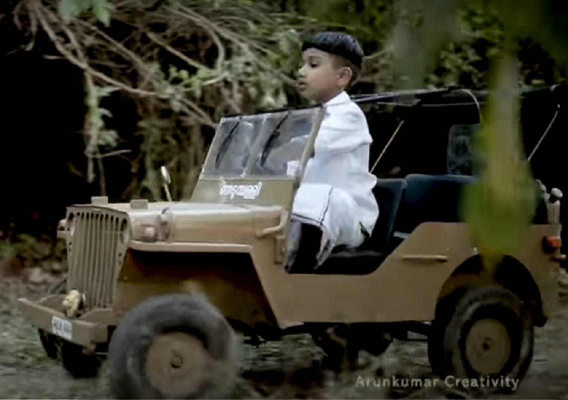 jeep willys miniature designed for birthday gift in Kollam kerala jeep willys toy jeep willys toy anand mahindra appreciated
