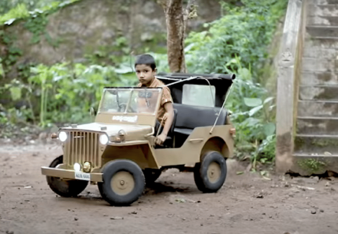 jeep willys miniature designed for birthday gift in Kollam kerala jeep willys toy jeep willys toy anand mahindra appreciated