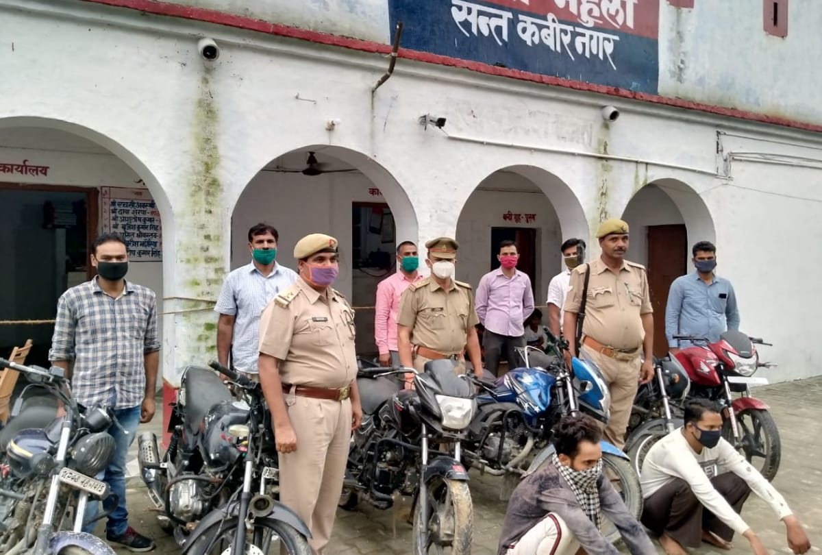 Two members of vehicle thief gang arrested in sant kabir nagar