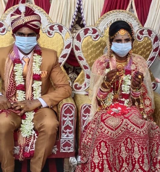 Wedding ceremony concluded with simplicity
