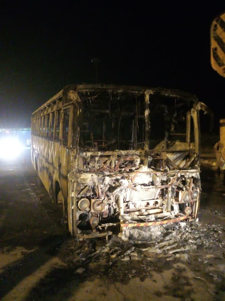fire in bus
