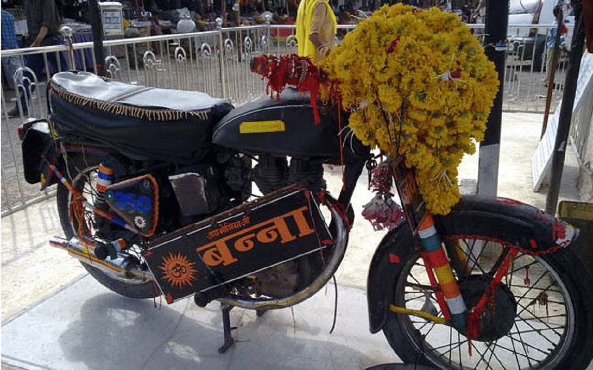 Story of Om Banna Temple in Rajasthan also known as Bullet Baba Mandir where people worship Royal Enfield Bullet 350