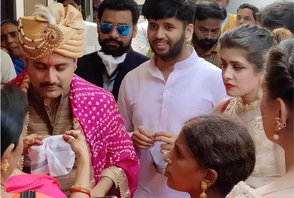 MLA Aman Mani Tripathi second marriage done without parents latest Photos in Gorakhpur