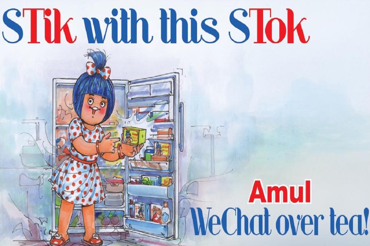 Amul dedicates new doodle over India banned Chinese apps quoting tiktok and wechat